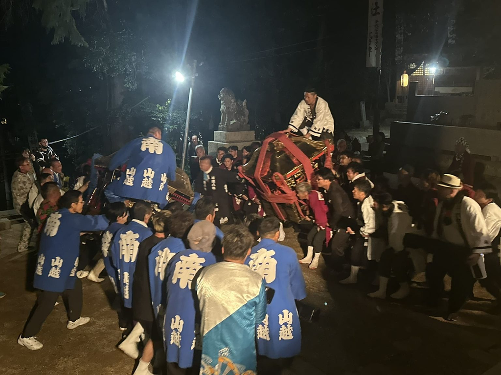 還熊八幡神社例大祭 宮入り、鉢合わせ