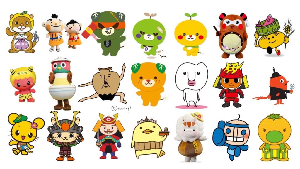 愛媛県のキャラクター一覧写真