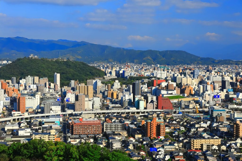 松山城の風景