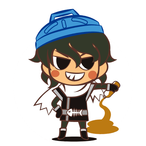 ゴミエモン（ぎょレンジャーダーク）　愛南町「ぎょしょく教育」キャラクター