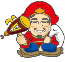 味コク天　三津浜焼きイメージキャラクター「三津浜焼き七福人」
