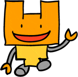 へこまんくん　松山市社会福祉協議会のイメージキャラクターのロボット