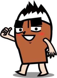 筆まめ小僧　愛媛県習字教育研究会のマスコットキャラクター