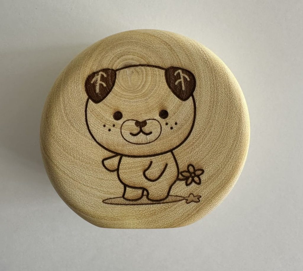 木製丸形みきゃんのみきゃんマグネット