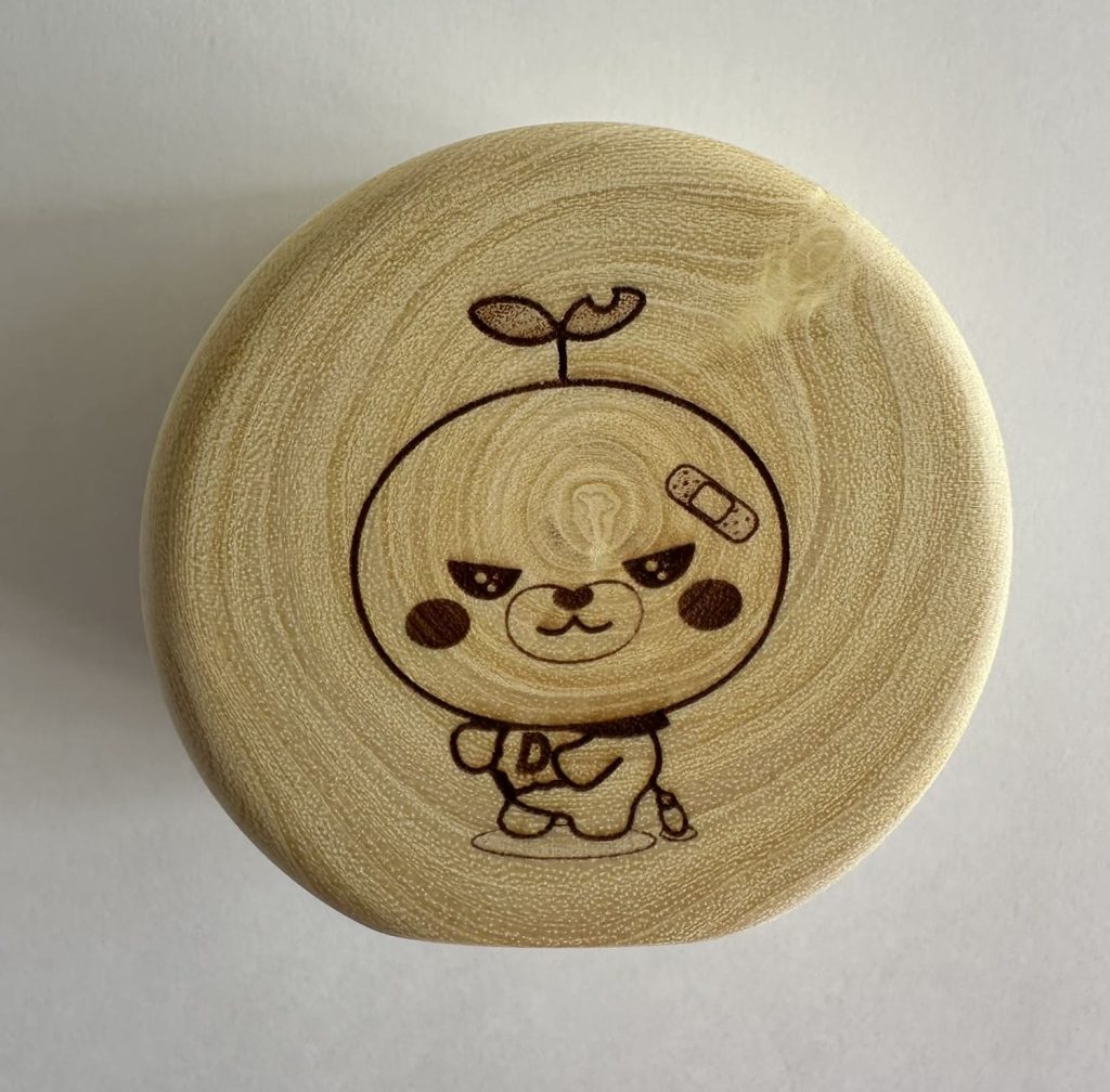 木製丸形こダークみきゃんのみきゃんマグネット