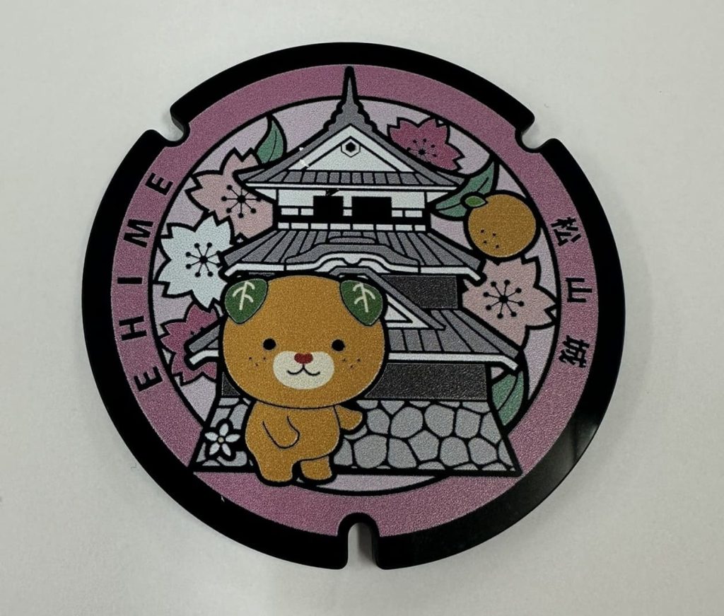 マンホール型みきゃんのみきゃんマグネット