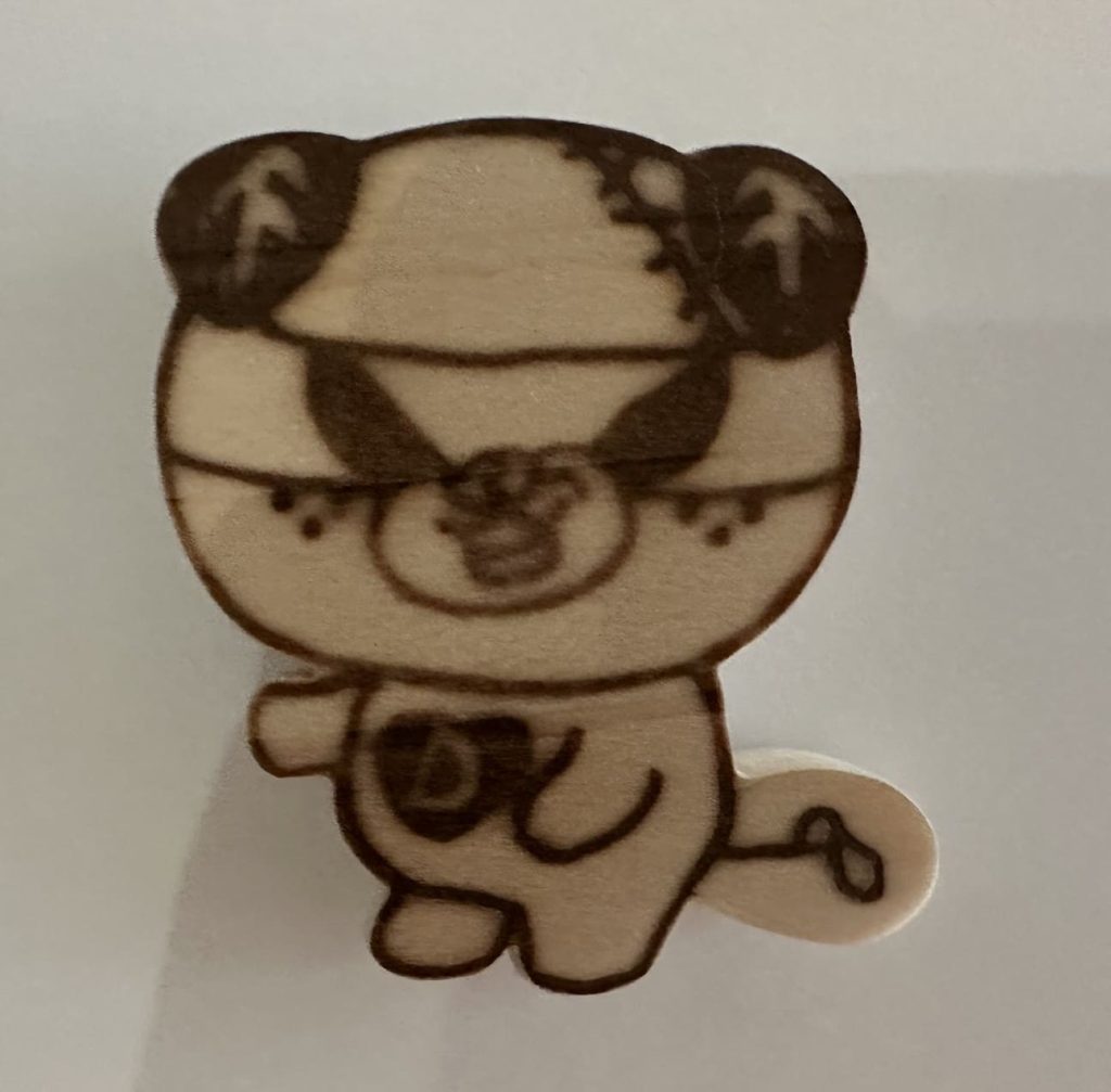 木製立体ダークみきゃんのみきゃんマグネット