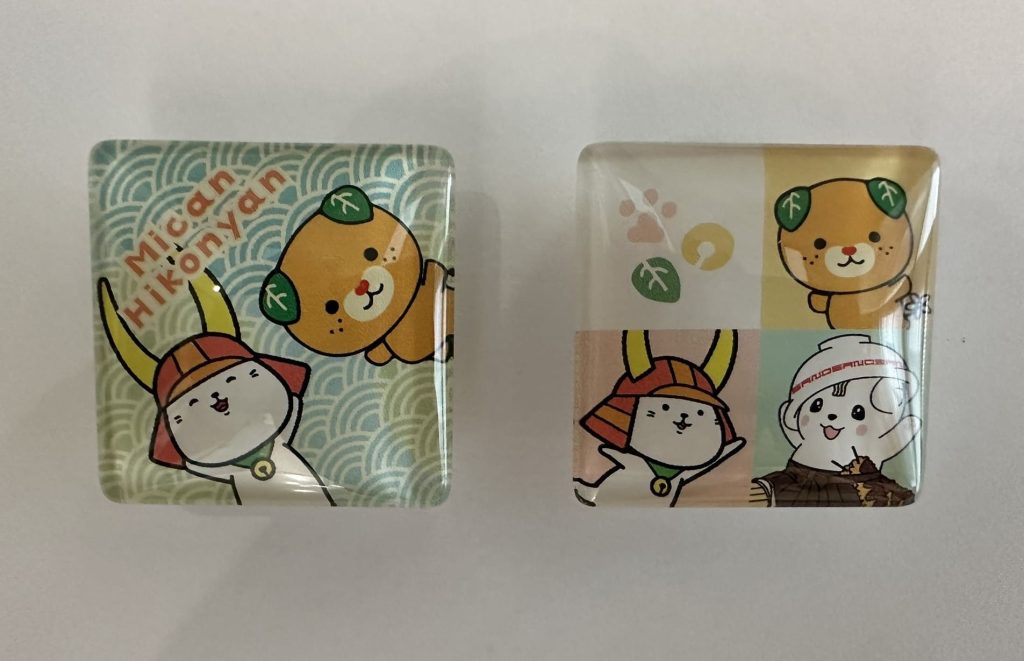 ひこにゃん、さのまるとコラボ!ガラスマグネット