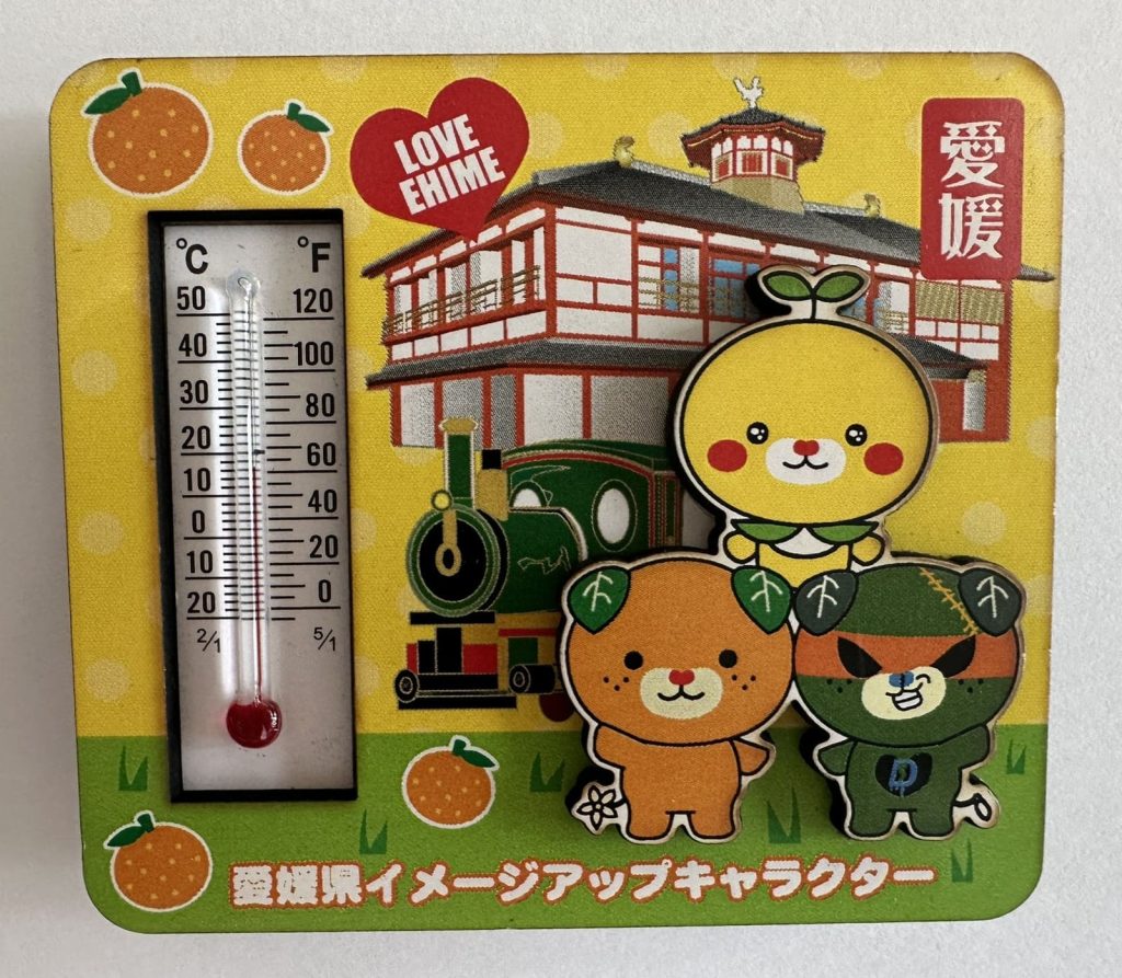 四角型温度計付きみきゃんマグネット