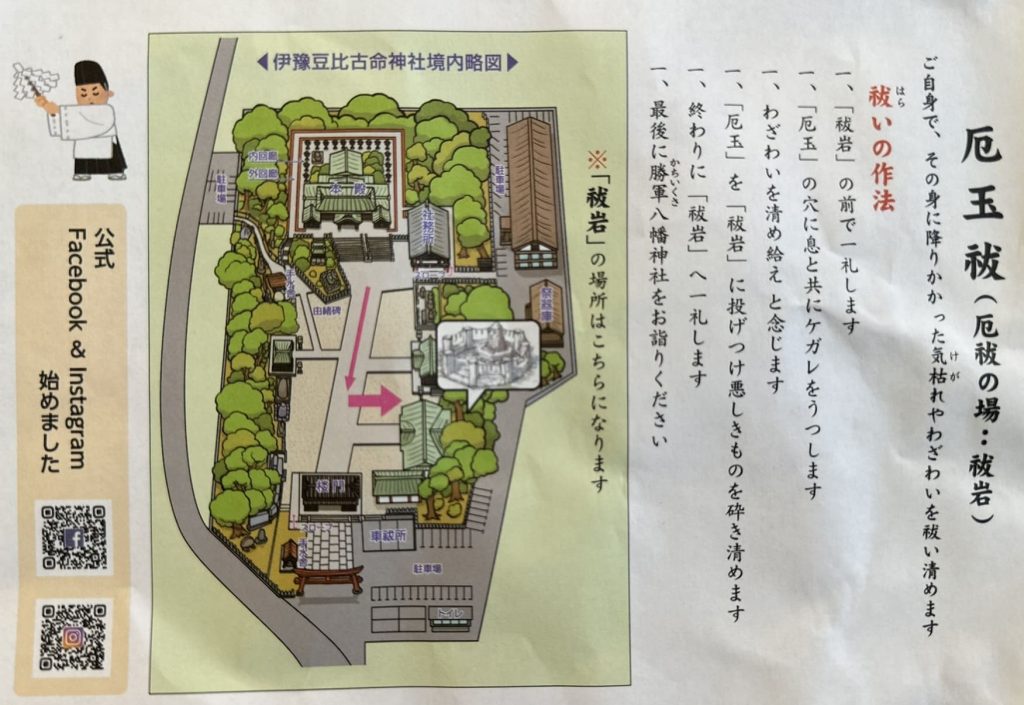 伊豫豆比古命神社(椿神社)祓岩で厄落とし2