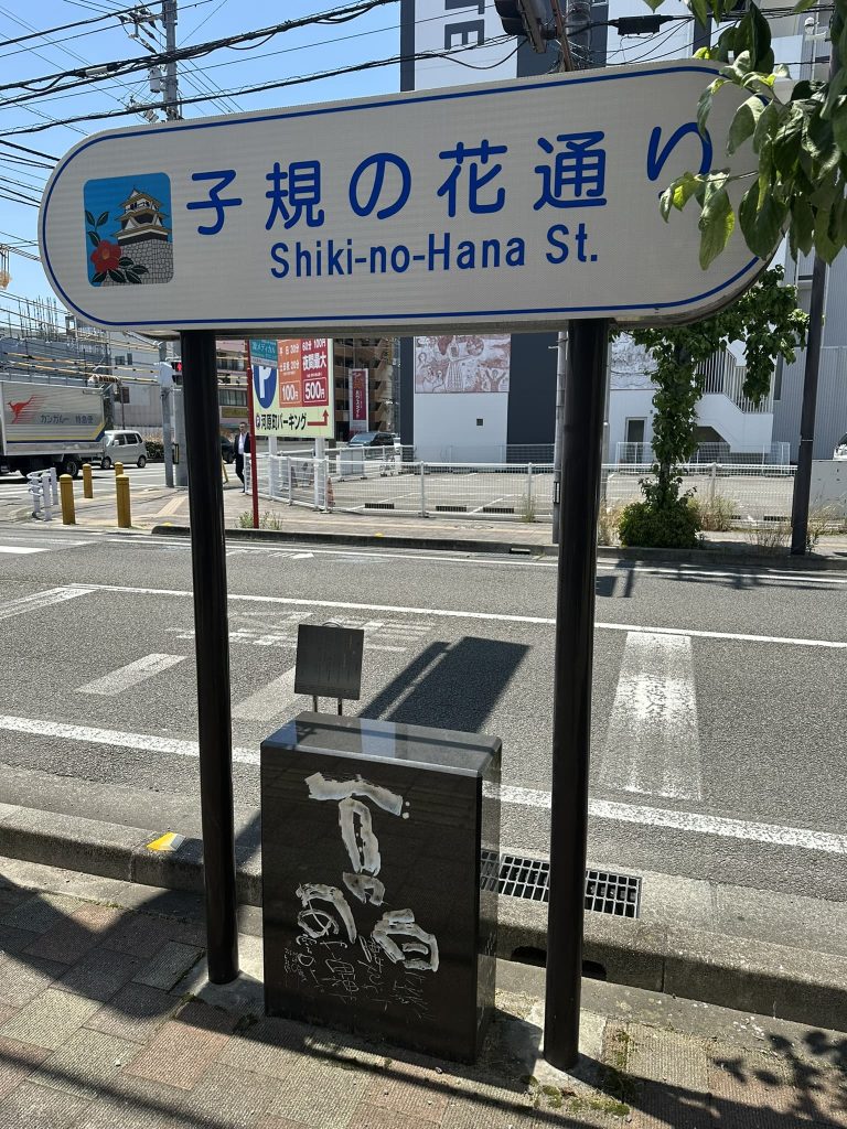 子規の旗通り写真