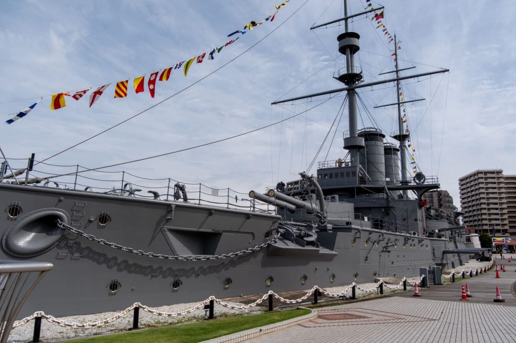 日露戦争で秋山真之が乗船し戦った連合艦隊の旗艦三笠