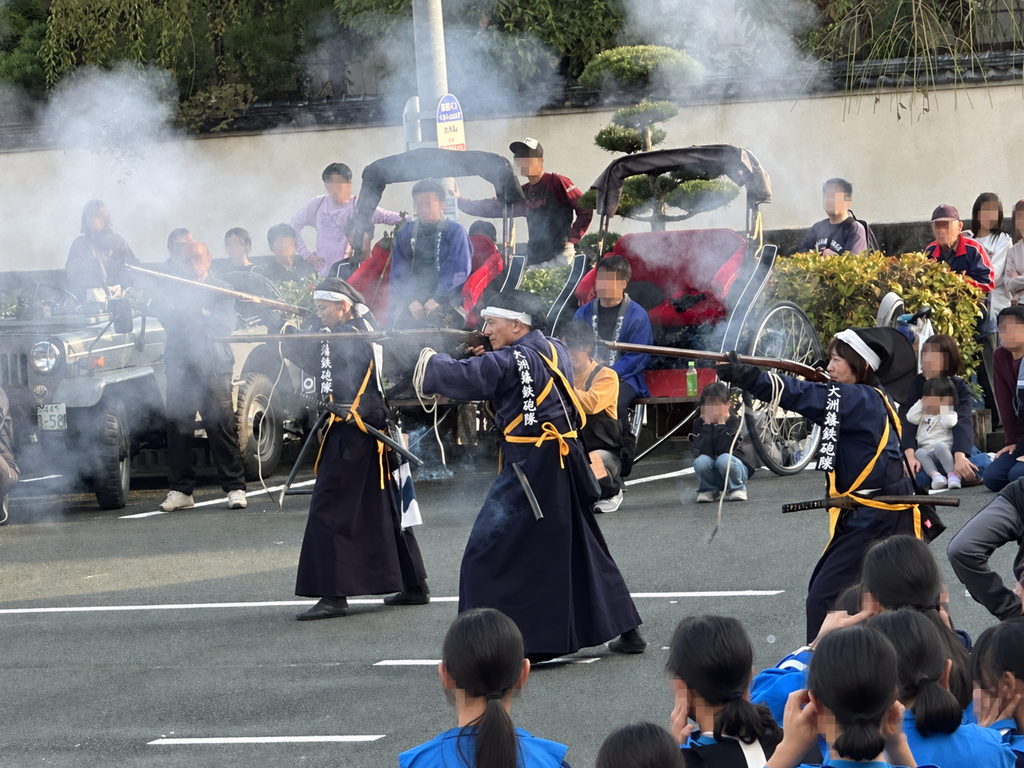 大洲まつり 御旅所での神事等(大洲市民会館前)11月2日(日曜)写真
