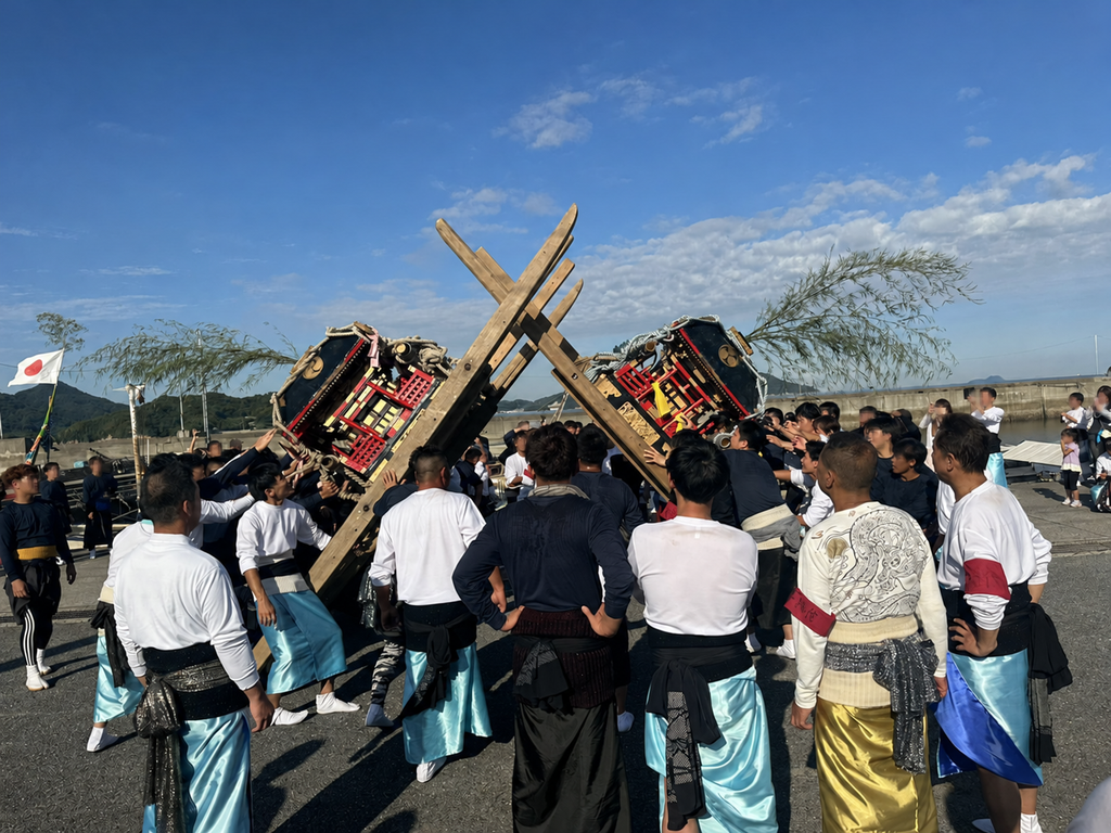宮窪の秋祭り 鉢合わせ(喧嘩神輿)