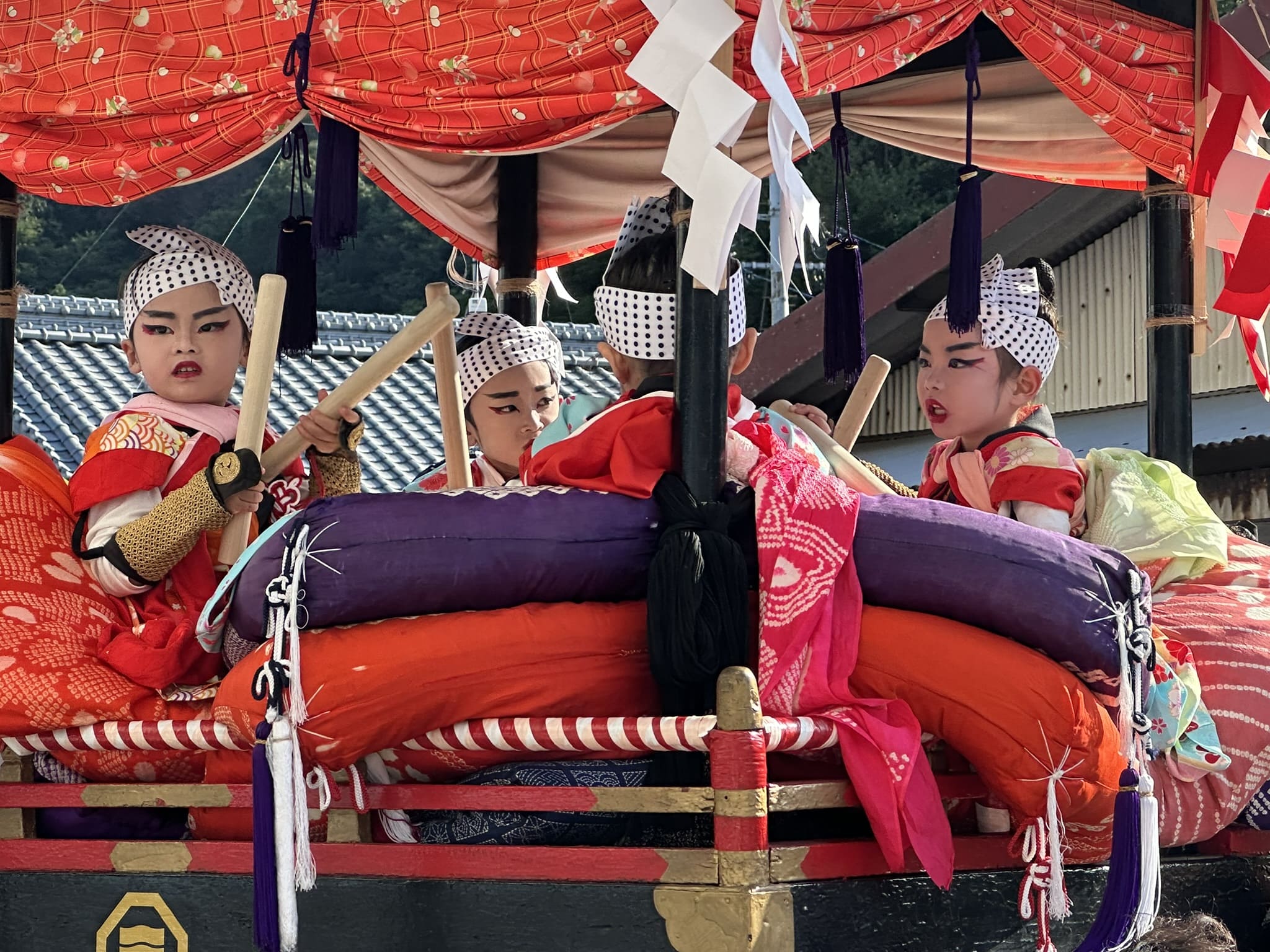 宮窪の秋祭り 町内巡行(陸上渡御)
