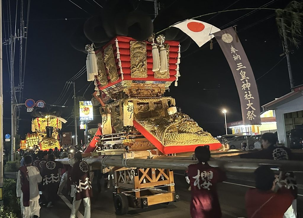 川之江秋祭り 太鼓台の町内巡行