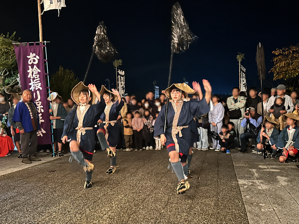 宇和津彦神社宵宮祭写真 お槍振り